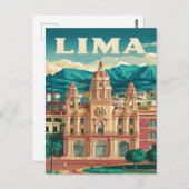 Lima, Peru Plaza Mayor Stylist Briefkaart (Voorkant / Achterkant)