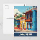 Lima Peru Reizen Briefkaart (Voorkant / Achterkant)