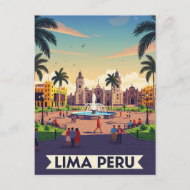 Lima Peru Reizen Briefkaart