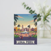Lima Peru Reizen Briefkaart (Staand voorkant)