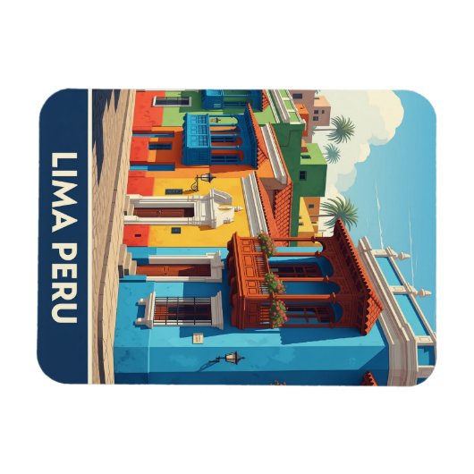 Lima Peru Reizen Magneet (Horizontaal)
