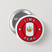 Lima Peru Ronde Button 5,7 Cm (Voorkant /achterkant)