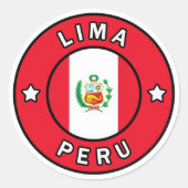 Lima Peru Ronde Sticker (Voorkant)