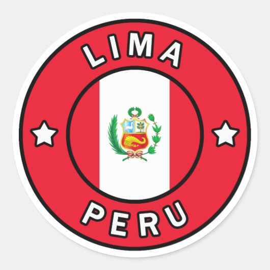 Lima Peru Ronde Sticker (Voorkant)