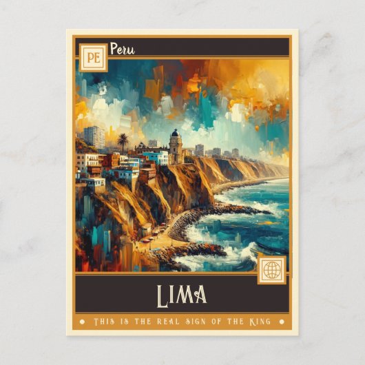 Lima, Peru |  schilderij Briefkaart (Voorkant)
