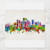 Lima Peru Skyline Wijn Etiket (Enkel label)