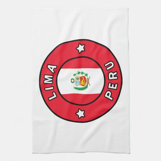 Lima Peru Theedoek (Verticaal)