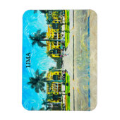 Lima Peru Waterverf olieverf Vintage reizen Magneet (Verticaal)