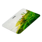 Lima Peru Waterverf Panorama Uitzicht Magneet (Linkerzijde)