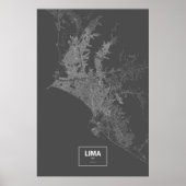 Lima, Peru (zwart wit) Poster (Voorkant)
