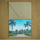 Lima Waterverf Stad Vintage Reizen Briefkaart