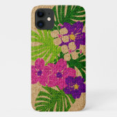 Limahuli Garden Faux Grass Cloth in Violet Case-Mate iPhone Case (Achterkant)