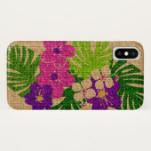 Limahuli Garden Faux Grass Cloth in Violet Case-Mate iPhone Case (Achterkant (horizontaal))