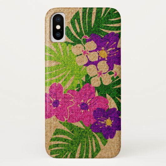 Limahuli Garden Faux Grass Cloth in Violet Case-Mate iPhone Case (Achterkant)