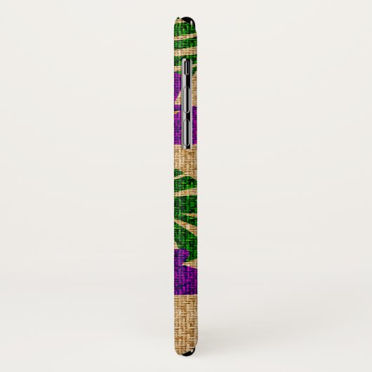 Limahuli Garden Faux Grass Cloth in Violet Case-Mate iPhone Case (Achterkant/links)