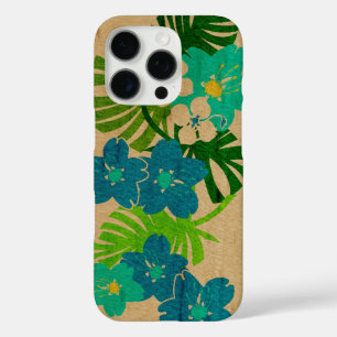 Limahuli Garden Hawaiian Faux Wood Turq iPhone 16 Pro Hoesje