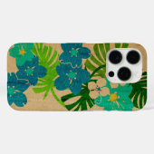 Limahuli Garden Hawaiian Faux Wood Turq Case-Mate iPhone Case (Achterkant (horizontaal))