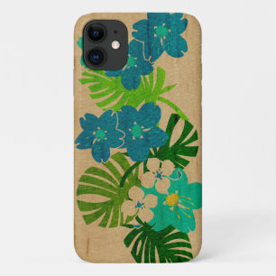 Limahuli Garden Hawaiian Faux Wood Turq Case-Mate iPhone Case