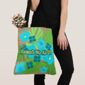 Limahuli Garden Hawaiian Floral Beach Bag - Turq Tote Bag (Dichtbij)