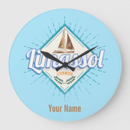 Limassol City Cyprus Retro Sailing Ship  Grote Klok