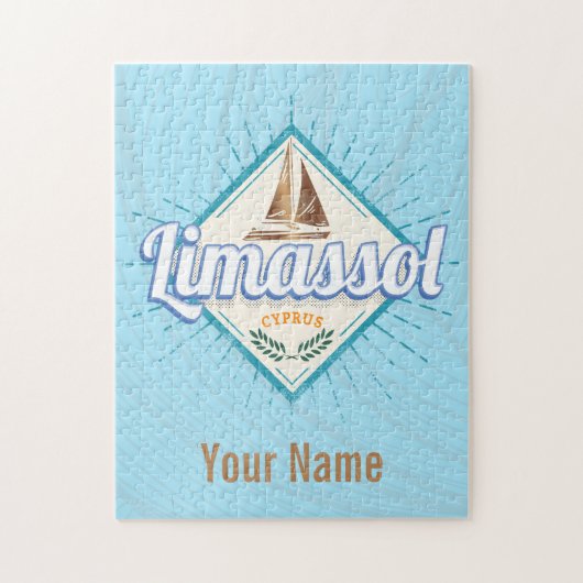 Limassol City Cyprus Retro Sailing Ship  Legpuzzel (Verticaal)