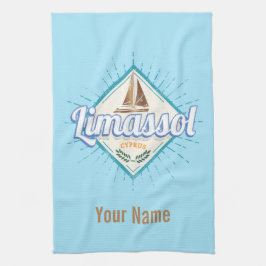 Limassol City Cyprus Retro Sailing Ship  Theedoek