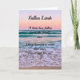 "Limb Fallen" Sympathiekaart Notitiekaartje