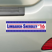 Limbaugh-Snerdley voor President 2016 Bumpersticker (Op auto)