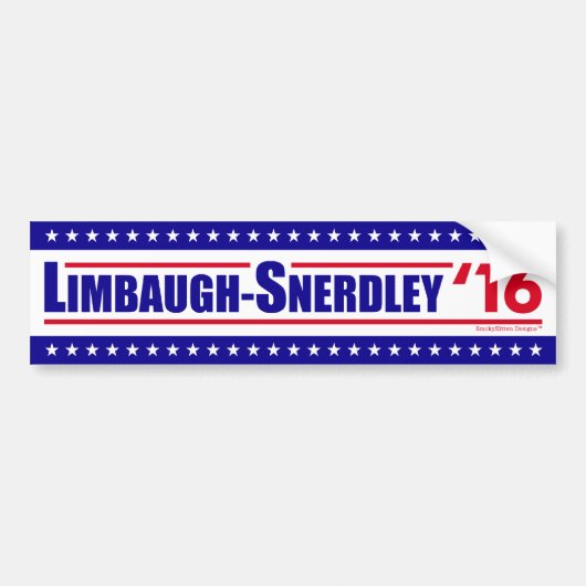 Limbaugh-Snerdley voor President 2016 Bumpersticker (Voorkant)