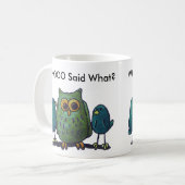 LimbBirds Black 11 oz Ringer Mok (Voorkant links)