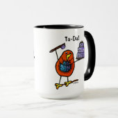 LimbBirds Black 15 oz Ringer Mok (Voorkant rechts)