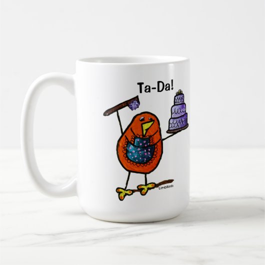 LimbBirds Black 15 oz Ringer Mok (Links)