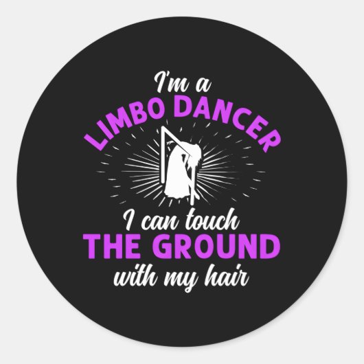 Limbo Dance Limbo Dansende danser Limbo Stick Ronde Sticker (Voorkant)