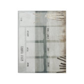 Limbo Ghost Weekly Planner Notitieblok (Linkerzijde)