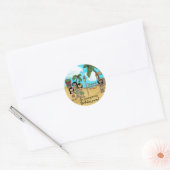 Limbo Luau Verjaardagsfeest - Dank u Ronde Sticker (Envelop)