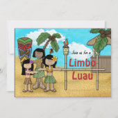 Limbo Luau Verjaardagsfeest Kaart (Voorkant)