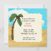 Limbo Luau Verjaardagsfeest Kaart (Achterkant)