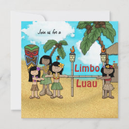 Limbo Luau Verjaardagsfeest Kaart