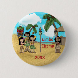 Limbo Luau Verjaardagsfeest - Limbo Champ Ronde Button 5,7 Cm