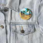 Limbo Luau Verjaardagsfeest - Limbo Champ Ronde Button 5,7 Cm (In situ)