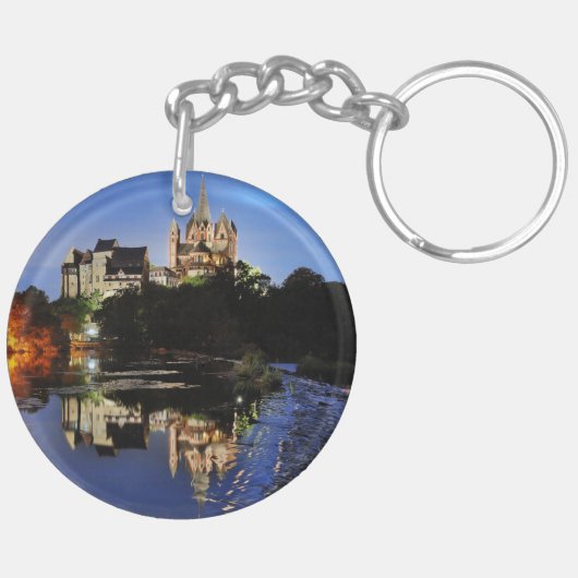 Limburg Dom zur blauen Stunde Sleutelhanger (Achterkant Links)