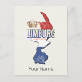 Limburg Nederland Kaart Nederlands  Souvenir (Voorkant)