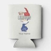 Limburg Nederland Kaart Nederlands  Souvenir Blikjeskoeler (Achterkant)