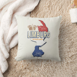 Limburg Nederland Kaart Nederlands Souvenir Kussen