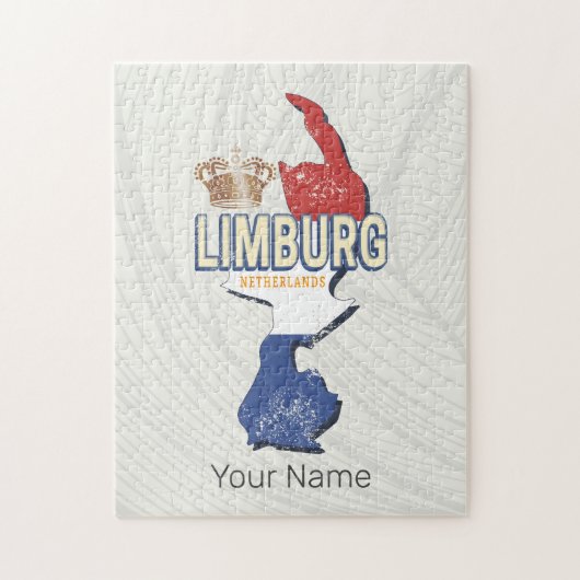 Limburg Nederland Kaart Nederlands Souvenir Legpuzzel (Verticaal)