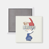 Limburg Nederland Kaart Nederlands  Souvenir Magneet (Voorkant / Achterkant)