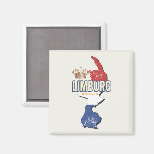 Limburg Nederland Kaart Nederlands  Souvenir Magneet (Voorkant / Achterkant)