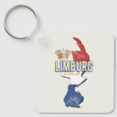 Limburg Nederland Kaart Nederlands  Souvenir Sleutelhanger (Voorkant)