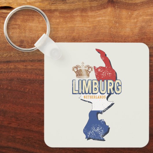 Limburg Nederland Kaart Nederlands  Souvenir Sleutelhanger (Voorkant)