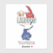 Limburg Nederland Kaart Nederlands Souvenir Sticker (Vel)